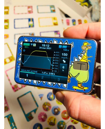 Sticker Dino pour pompe à insuline Tslim